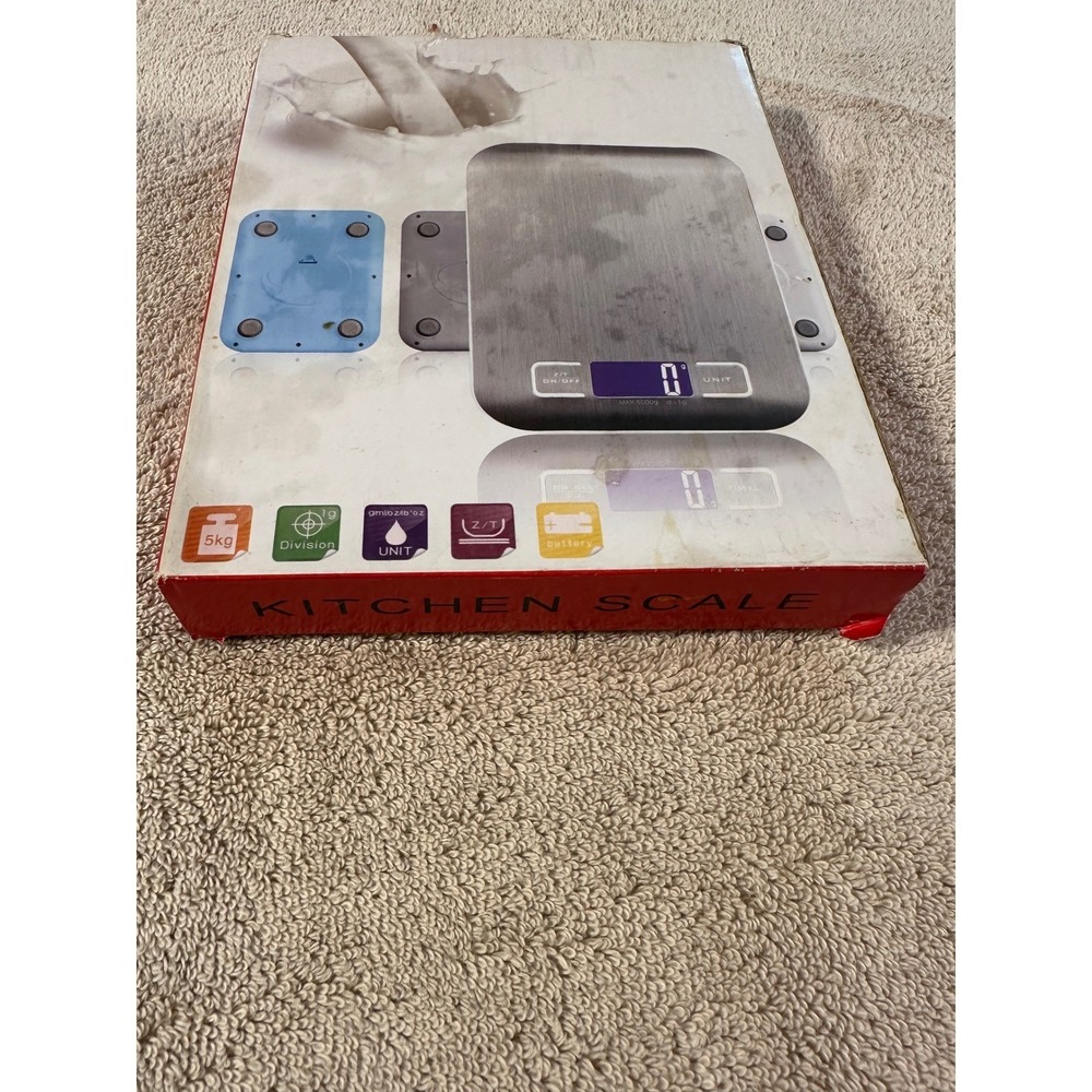 Digital Kitchen Food Scale 5kg/1g Stainless Steel Slim Design New - Picture 2 of 10